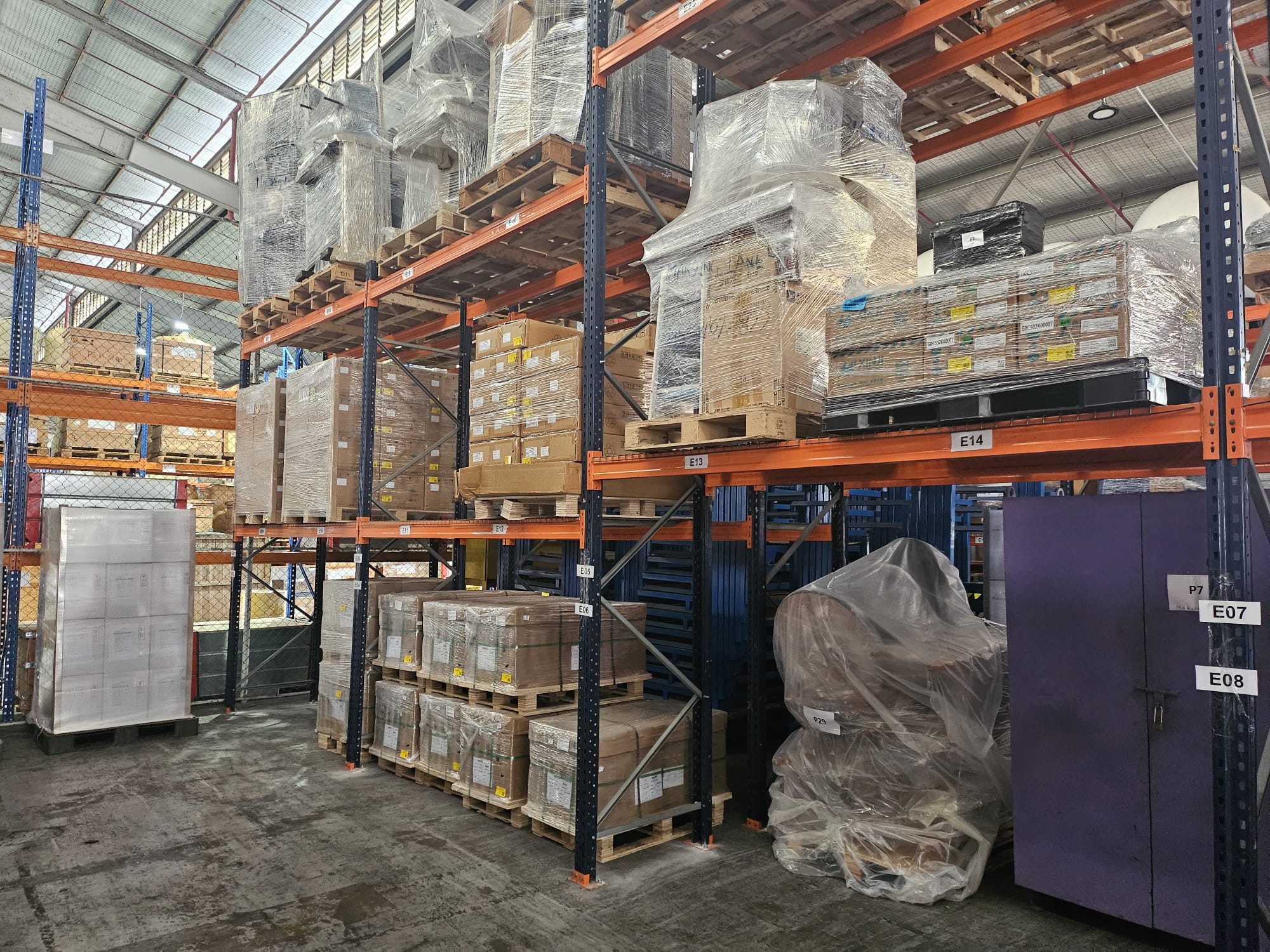 Organised storage aisles